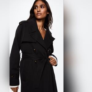 MNG Mango Cotton Classic Trench Coat size Medium